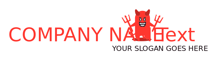 entertainment logo smiling devil cartoon