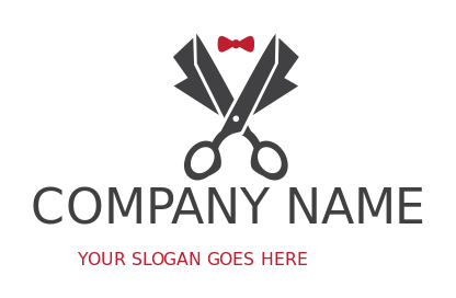 apparel logo scissors tailor suit with bow tie