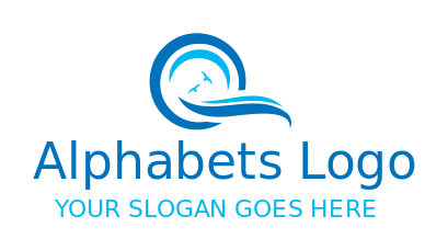 Letter Q logo maker sea waves incorporated