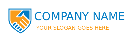 foundation logo icon shaking hands inside shield