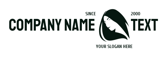 shampoo graphic with thick hair on woman logo maker