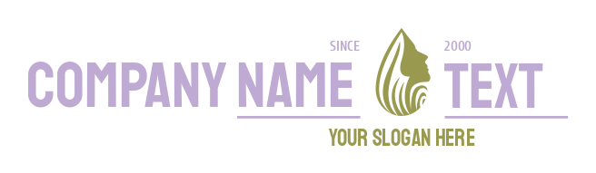 beauty logo maker woman with hair in drop