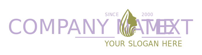 beauty logo maker woman with hair in drop