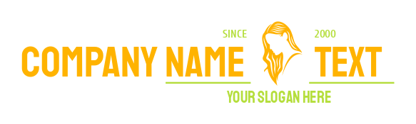 salon logo icon woman with long hair