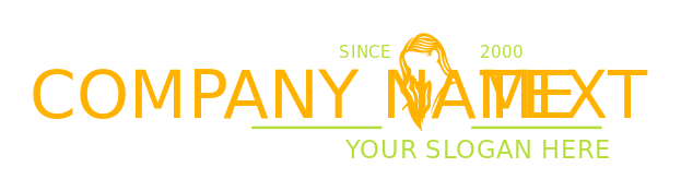 salon logo icon woman with long hair