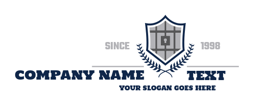 security logo vector shield with bars and keyhole