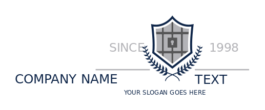 security logo vector shield with bars and keyhole