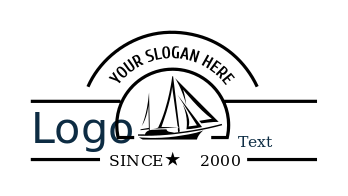 travel logo online ship with sails