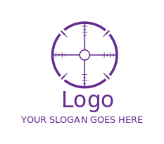 hunting logo maker shooting line art symbol