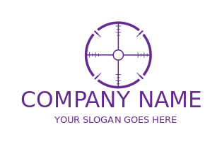 hunting logo maker shooting line art symbol