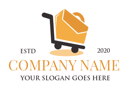ecommerce logo shopping cart with bag