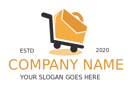 ecommerce logo shopping cart with bag