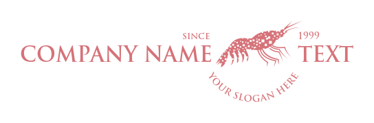 restaurant logo template squares in shrimp