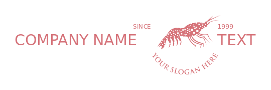 restaurant logo template squares in shrimp