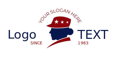 side profile of female veteran wearing cap with stars 