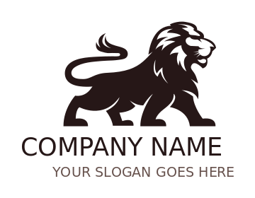 make an animal logo side profile of lion