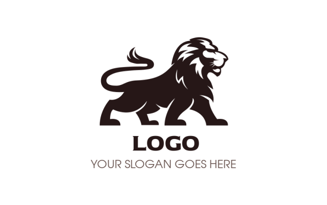 make an animal logo side profile of lion