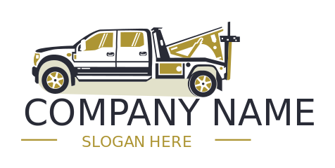 auto logo side profile of tow truck