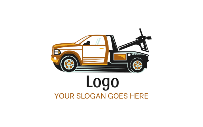 side view tow truck illustration
