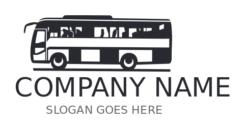 transportation logo silhouette bus side profile