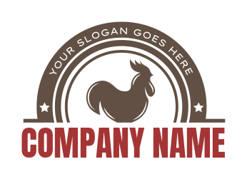 chicken restaurant logo silhouette of rooster