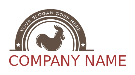 chicken restaurant logo silhouette of rooster