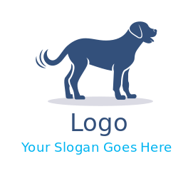 pet logo silhouette of dog side profile