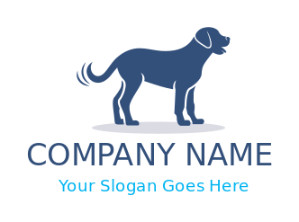 pet logo silhouette of dog side profile