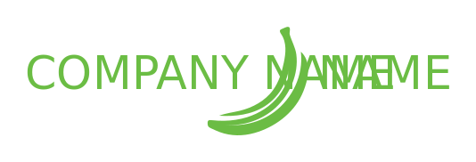 food logo online silhouette of green banana