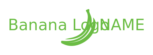 food logo online silhouette of green banana