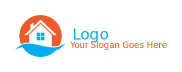 property logo icon silhouette of house