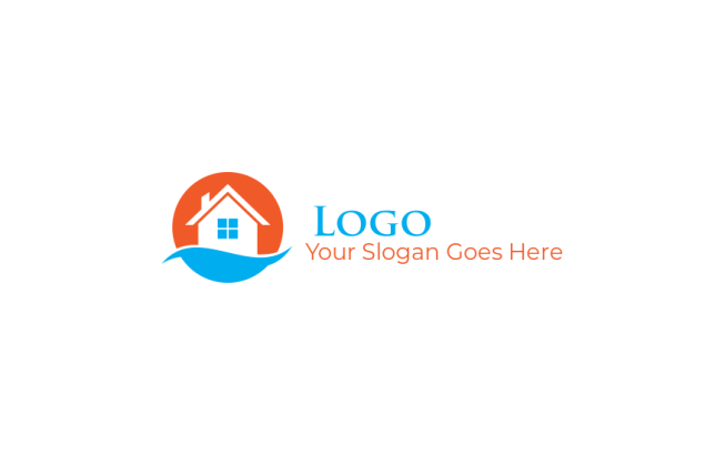 property logo icon silhouette of house