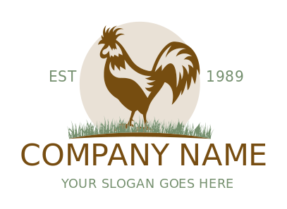 restaurant logo silhouette of rooster