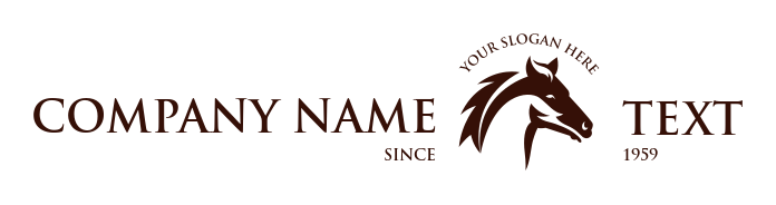 silhouette of stallion head logo sample