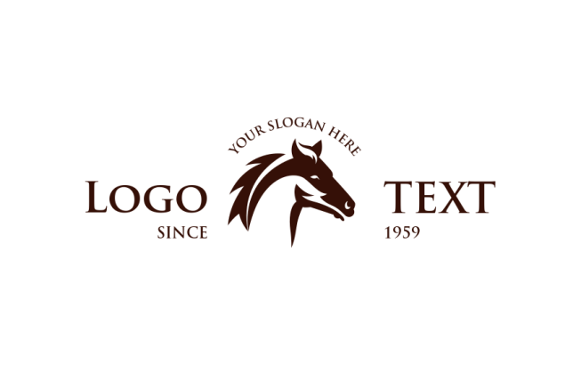 animal logo image silhouette stallion head