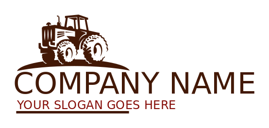 agriculture logo online silhouette of tractor