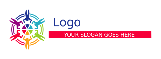sports logo six figures skydiving in a circle