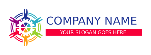 sports logo six figures skydiving in a circle