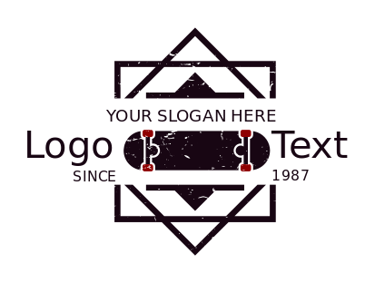 competition logo maker skateboard in squares