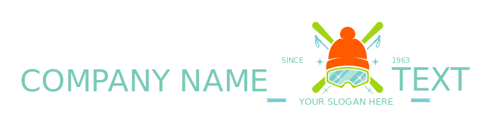 sports logo ski goggles with red cap on top