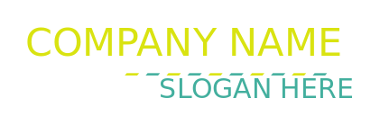 text logo icon slab on dotted lines