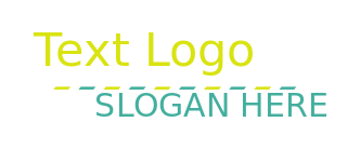 text logo icon slab on dotted lines