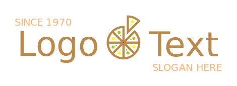 fast food restaurant logo pizza with a slice out