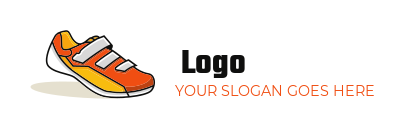 slightly tilted jogger shoe graphic