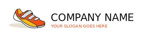 shop logo slightly tilted jogger shoe