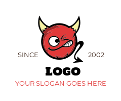 games logo smirking devil winking with horns