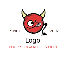 games logo smirking devil winking with horns