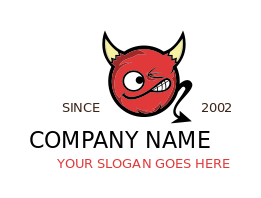 games logo smirking devil winking with horns