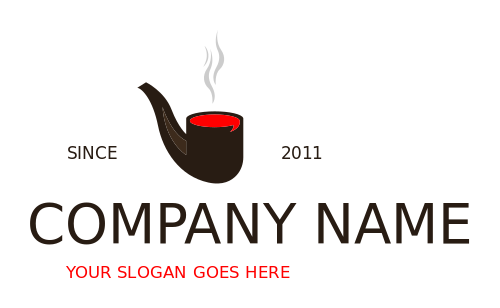 make an entertainment logo smoking pipe smoke