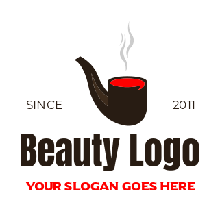 make an entertainment logo smoking pipe smoke